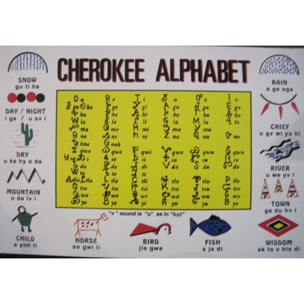 Cherokee Alphabet Postcard